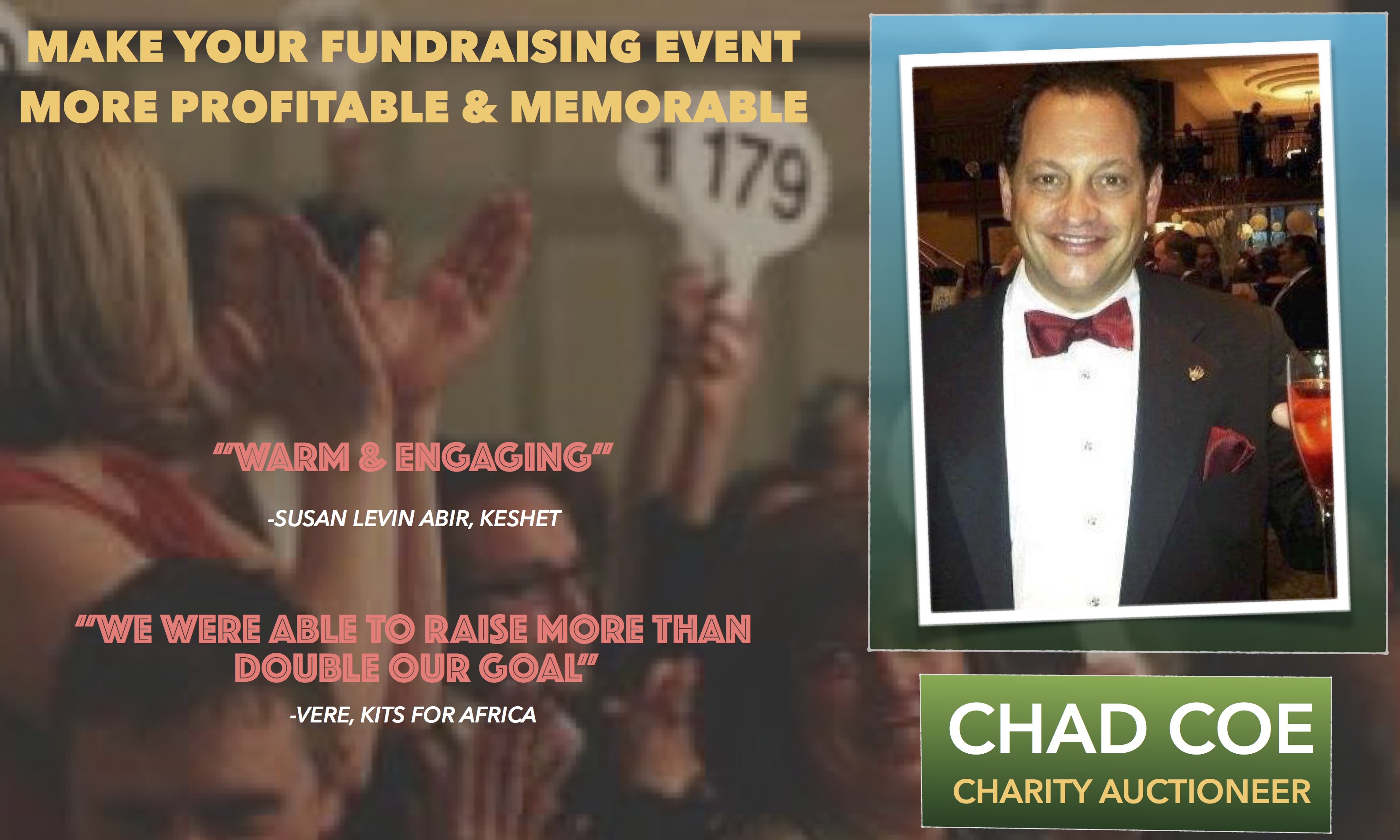 Charity Auctioneer Benefit Auctioneer Chad Coe Home